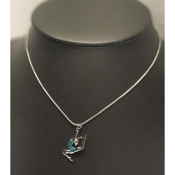 Pendant Gymnast with Strass turquoise 2904