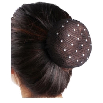 Black hairnet with rhinestones - Trendy accessories, 10cm